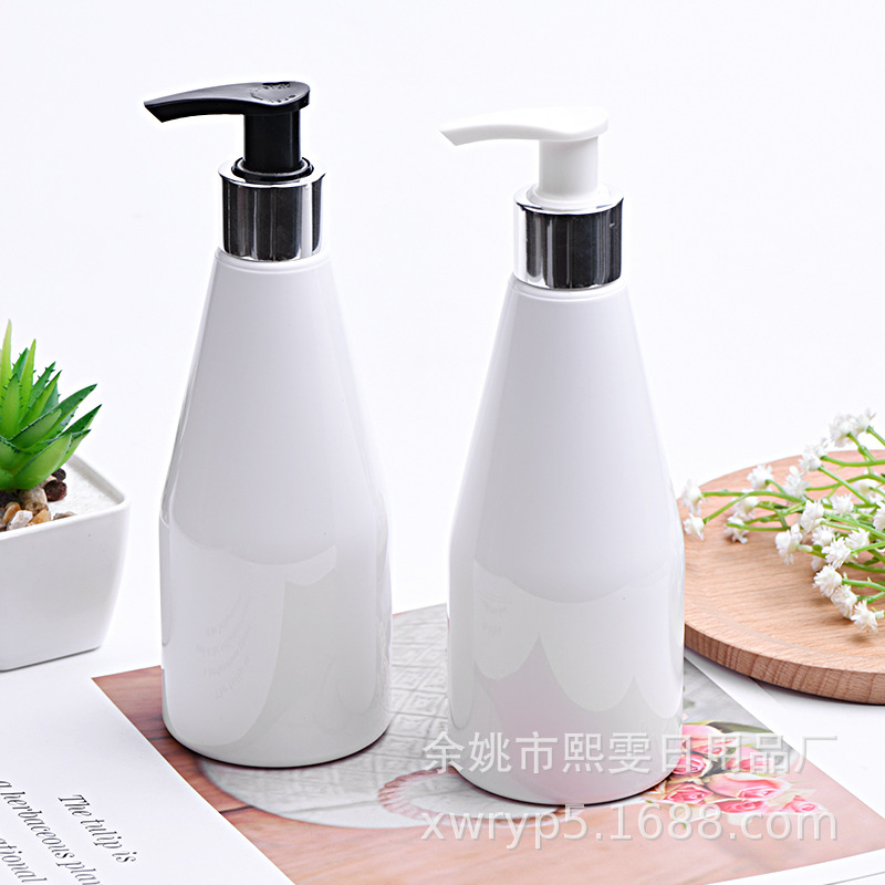 250ml毫升亮银白泵头瓶精华乳液瓶pet塑料按压瓶旅行便携空瓶子