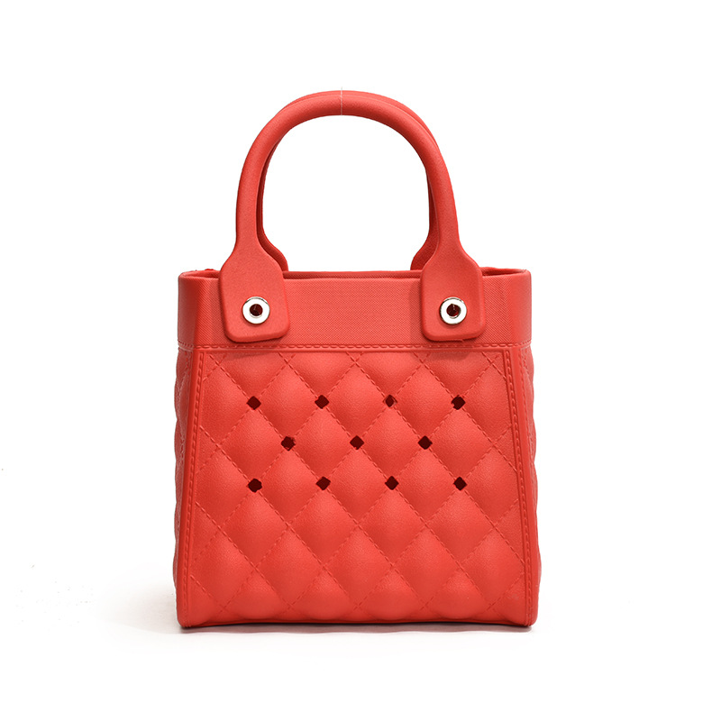 Bolso Tote de moda coreana 2025 verano nuevo estilo bolso femenino agujero hueco bolso de mano moda ringge bolso de playa marea