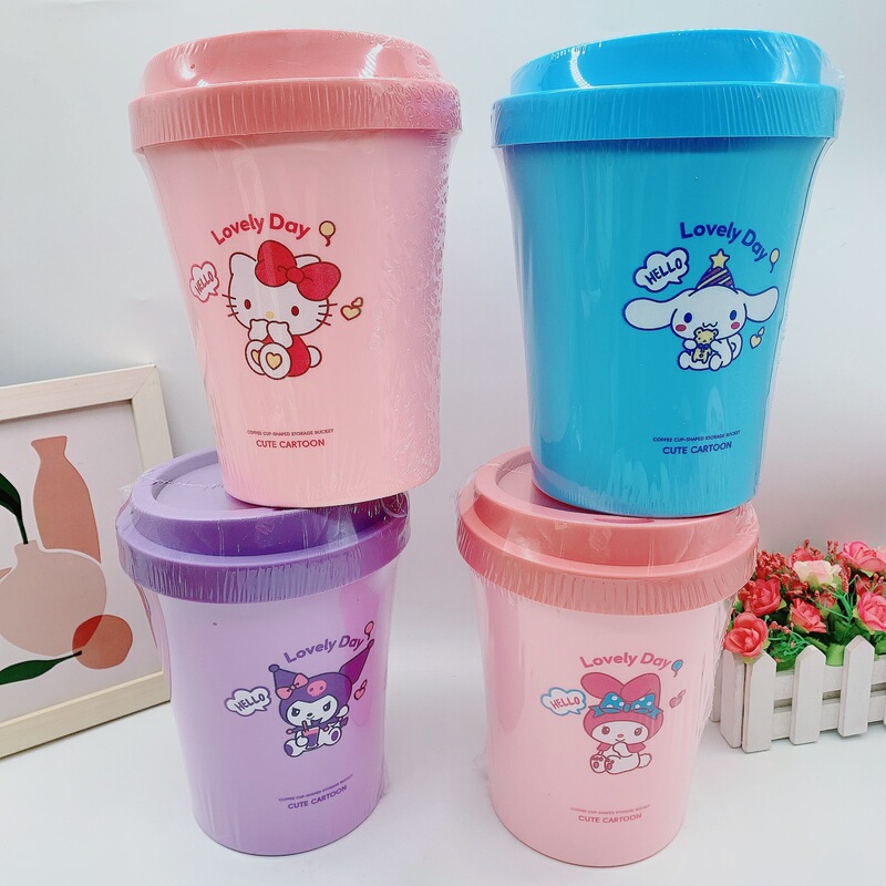 Cross-Border New Cartoon Trash Can Living Room Flip-Top Storage Bucket Kurumi Student Dormitory Desktop Plastic Trash Can Cross-Border New Cartoon Trash Can Living Room Flip-Top Storage Bucket Kurumi Student Dormitory Desktop Plastic Trash Can