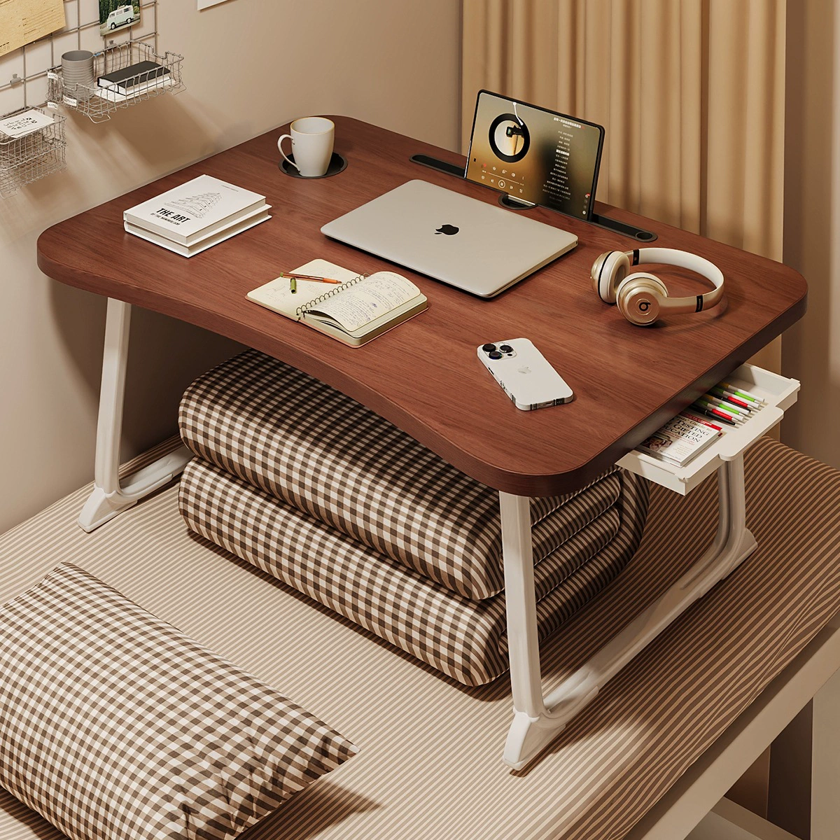 Складная кровать, небольшой стол, эркер, офисный компьютерный стол, общежитие, верхнее двухъярусное ленивое учебное место, домашний студенческий стол