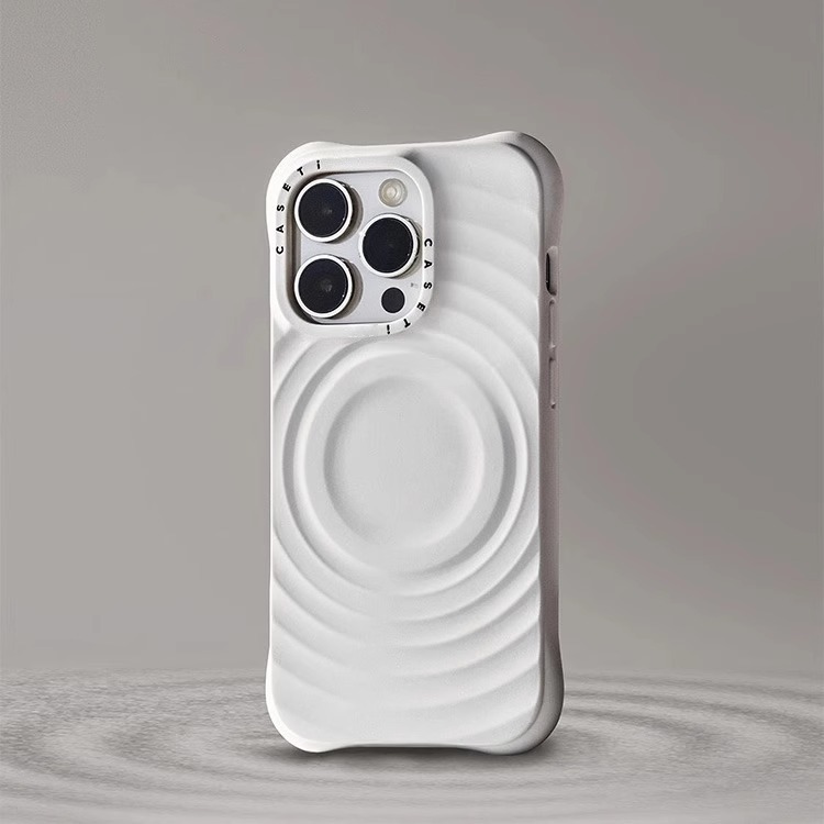 Top Version Caseti Co-Branded Wave Mobile Phone Case Suitable for Apple Iphone16Promax1415 Magnetic Silicone Case