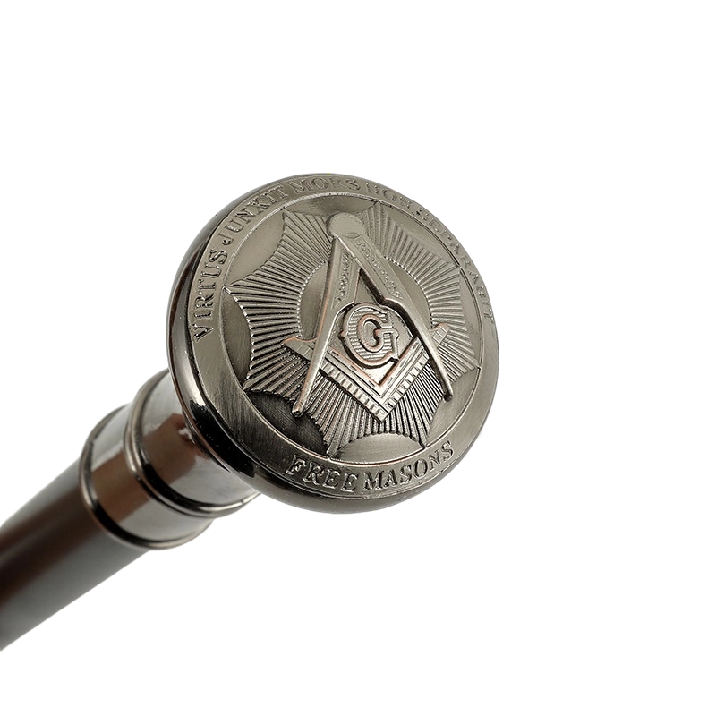 Серебряная круглая ручка с военной эмблемой, металлическая трость для джентльмена, реквизит для цивилизованного танца для мужчин и женщин