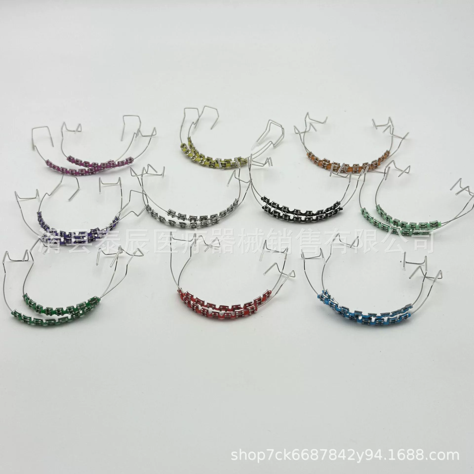 Декоративные брекеты для зубов, 8 штук, полный набор цветов, яркие и стильные брекеты напрямую от производителя.