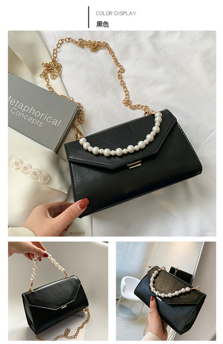 Fashion Shoulder Bag Messenger Bag Small Square Bag Underarm Bag Beaded Bag display picture 7