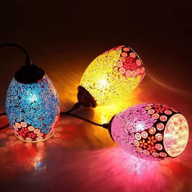 Лампа мозаика в одном промышленном стиле, красочная люстра для магазина чая с молоком, барная люстра, средиземноморская кофейня, креативное украшение