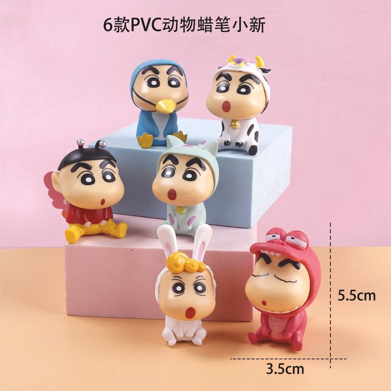 子供のアニメクレヨンしんちゃん人形ハンドフィギュアトレンディなブラインドボックスセットデスクトップ人形モデル装飾品ガシャポンおもちゃ|undefined