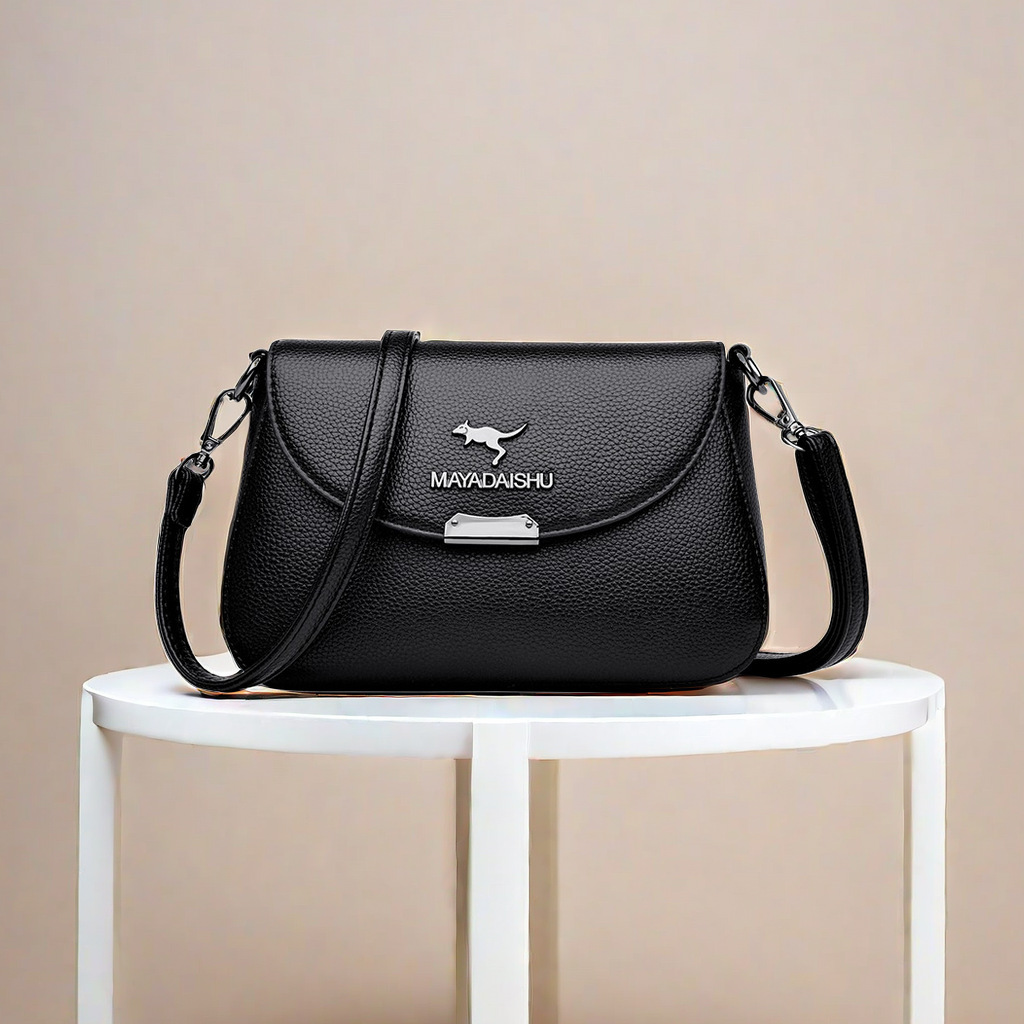 批发软皮包包女2024新款单肩斜跨包女士PU压花时尚潮流中年妈妈包