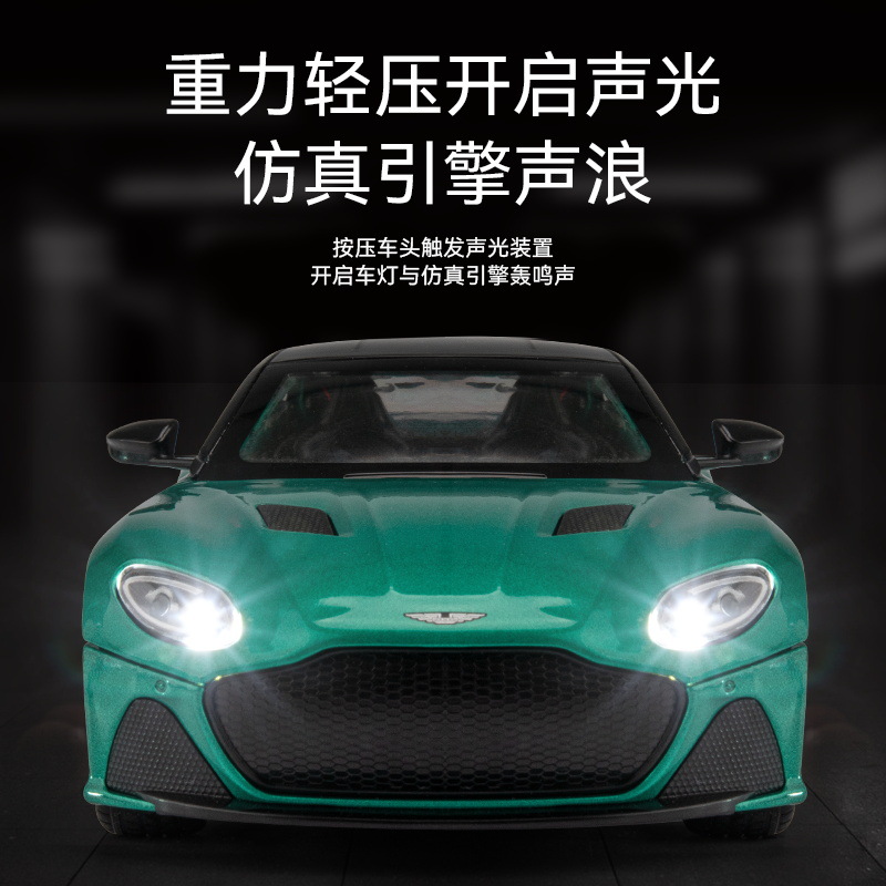 1:22 Aston Martin DBS simulación aleación modelo de coche tire hacia atrás con sonido y luz 4 Puerta Abierta niños juguetes al por mayor