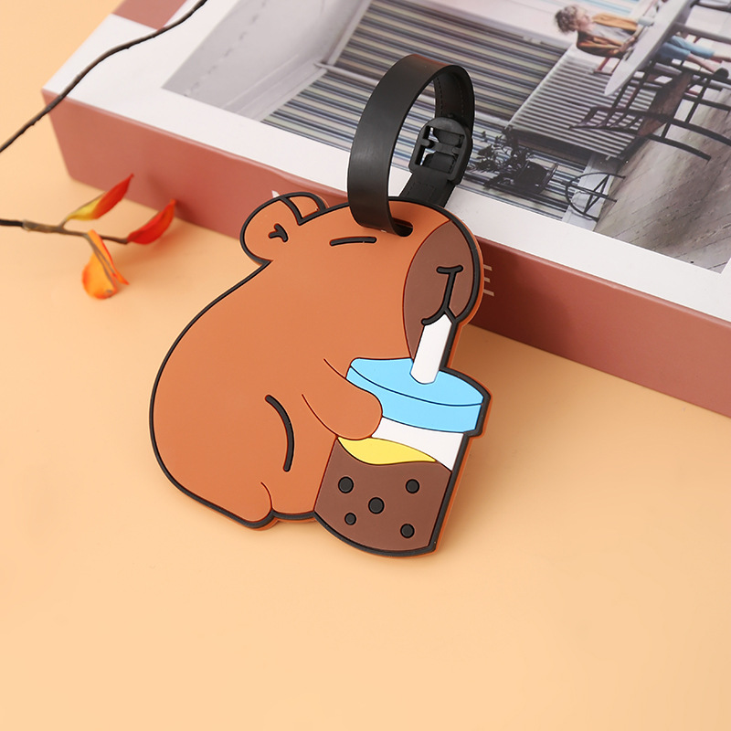 Capybara bagagerem i silikon för väskor och ryggsäckar_voghion.com