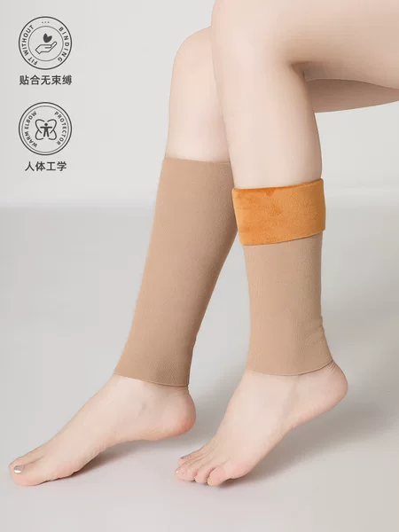 fleece-lined calf protection warm men's and women's 24 autumn and winter leg protection joint ankle old cold leg ankle protection socks integrated velvet