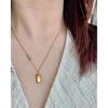 Bar, necklace, fashionable pendant, lightening hair dye stainless steel, simple and elegant design