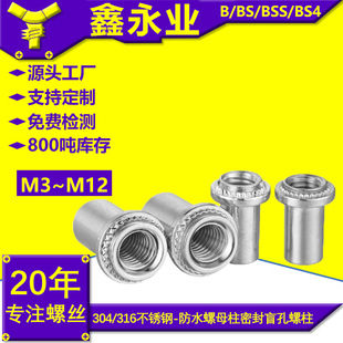 304/316���P� �ܷ�ä������ B/BS/BSS/BS4 ���T��ˮ��ĸ��M3~M12