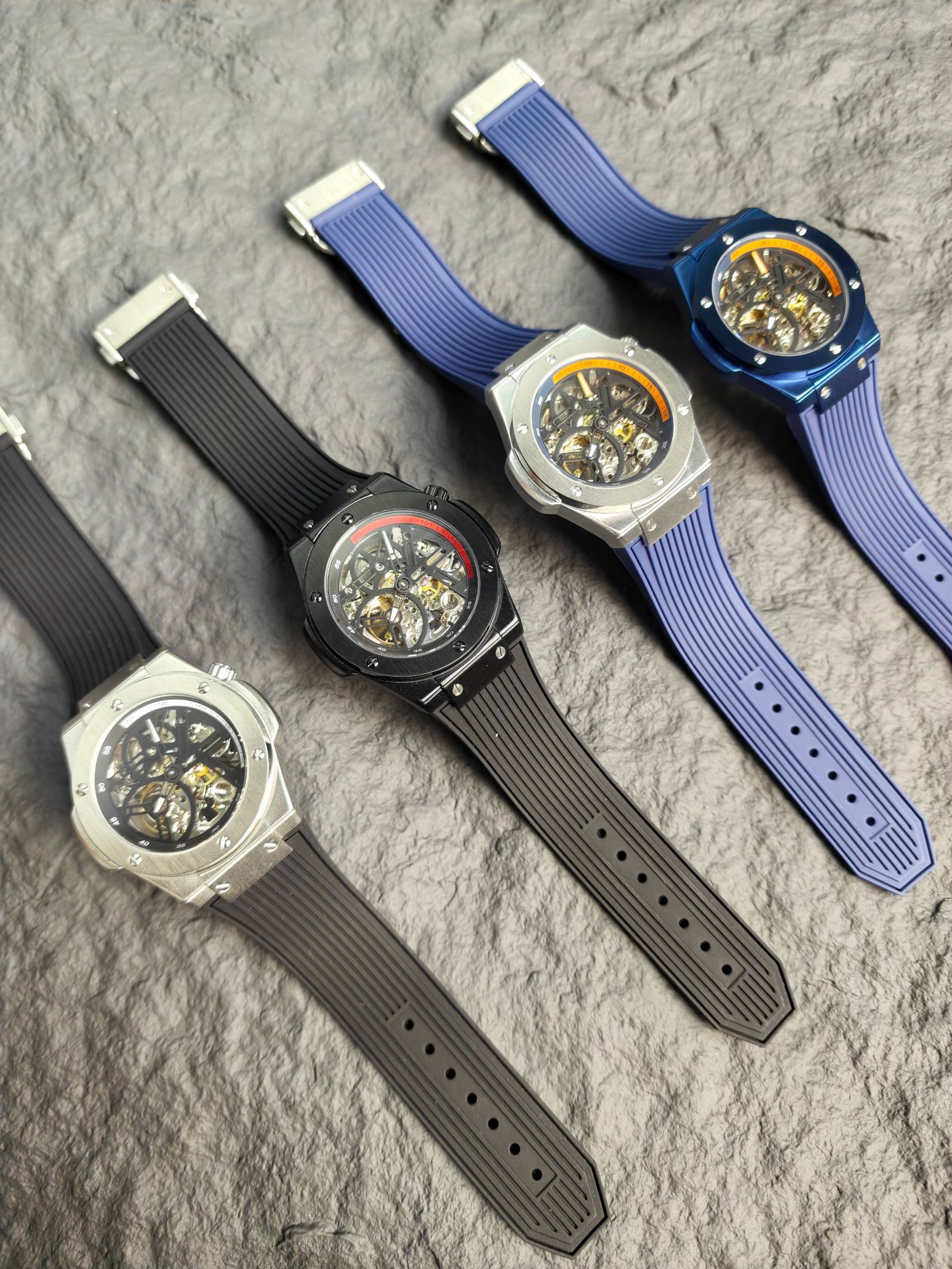 Luminous Men's Skeleton Watch With Silicone Strap Automatic_voghion.com