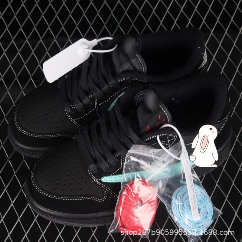 조 1 로우탑 바브 올블랙 DM7866-401