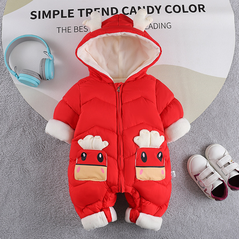 2024 nuevo mameluco de algodón para niños Otoño e Invierno mono de bebé niños y niñas Bebé Ropa para niños mameluco engrosado algodón