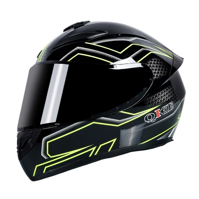 Motosiklet kaskı (dəbilqə) — Helmet, Rider Bluetooth Full-Face Helmet, Protective - yellow-lines-black-lenses-s55-56cm