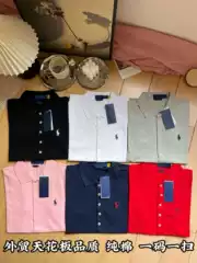 Original ExporT Can Scan The Qr Code Pony Embroider Five-buTTon Women's polo ShirT Lapel T-shirT Top for Women