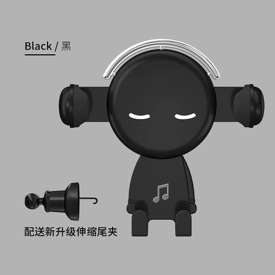 Wholesale creative car supplies Car phone holder - black-hook-tail-clip