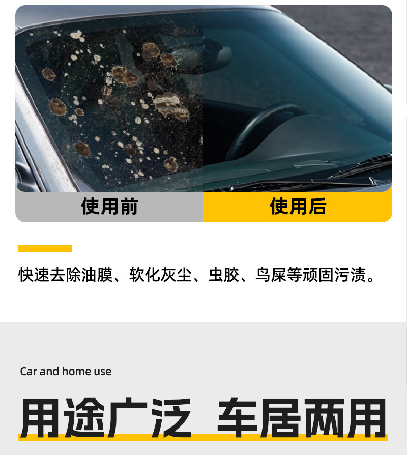 Debedi Car Glass Polishing Liquid Upgraded with Cerium Oxide to Remove Oil Film, Coating, Water Stains, and Minor Scratches Without Leaving Marks