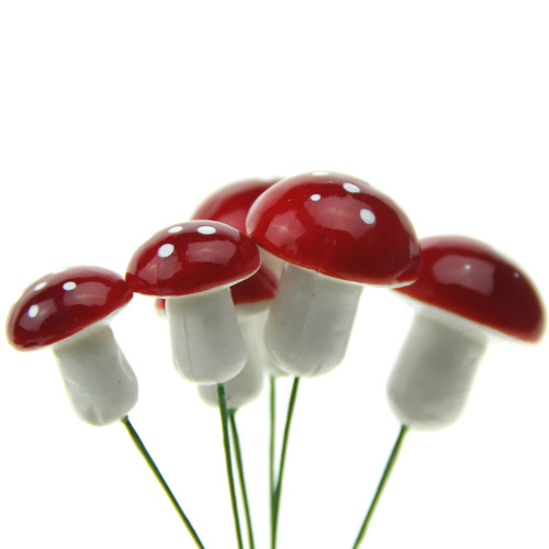 Moss micro-landscape ornaments red foam mushroom accessories DIY assembly small ornaments toys mushroom accessories
