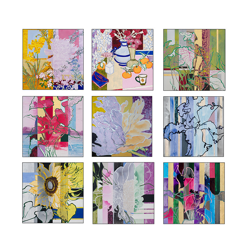 Robert Kushner American Abstract Decorative Painting Niche Art Wall Canvas Painting Core Vintage Floral Bedroom Hanging Painting