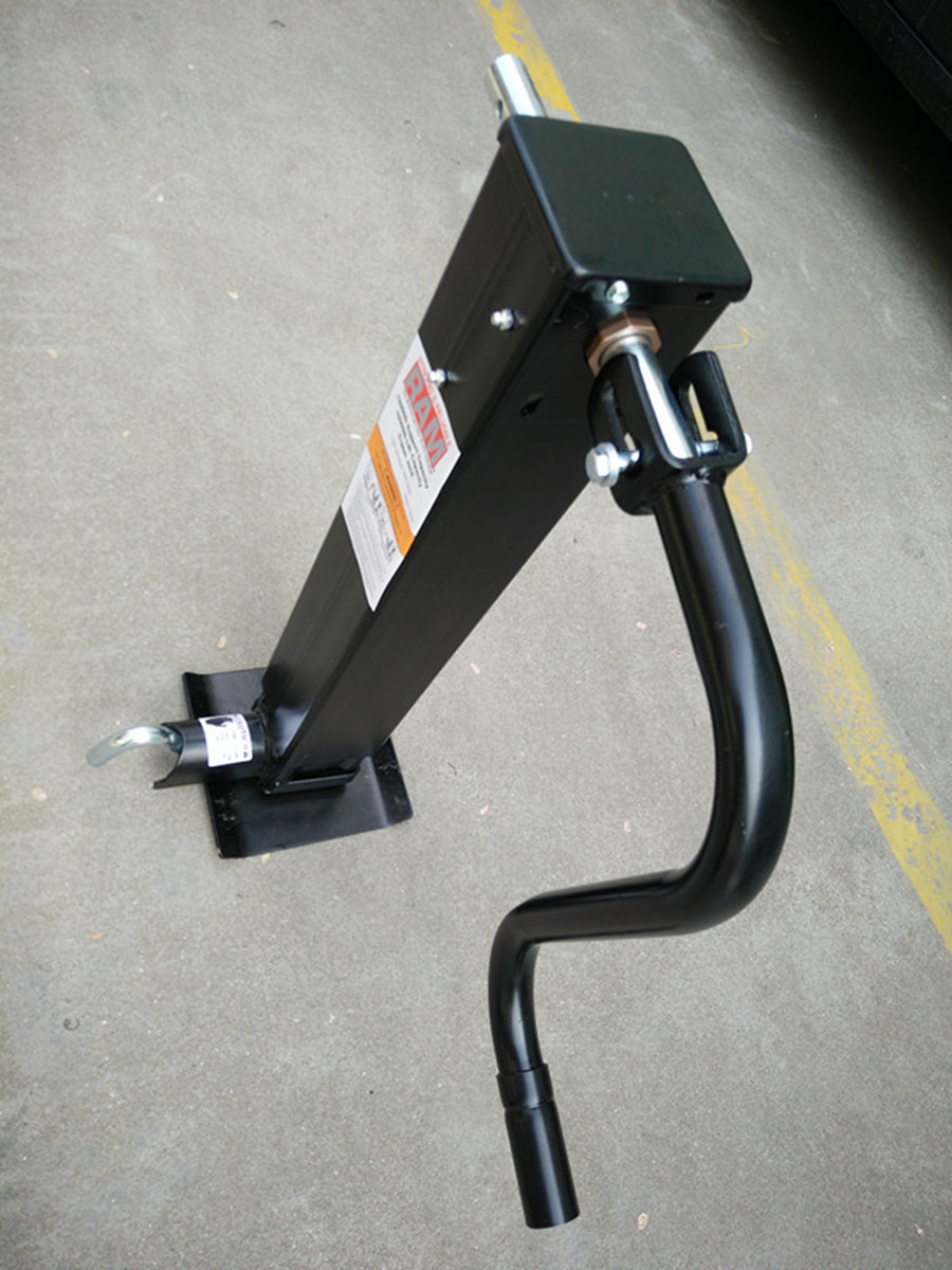Heavy-duty 12000-pound square-tube hand-cranked trailer jack side-rocking flat support foot saloon car outrigger card modification