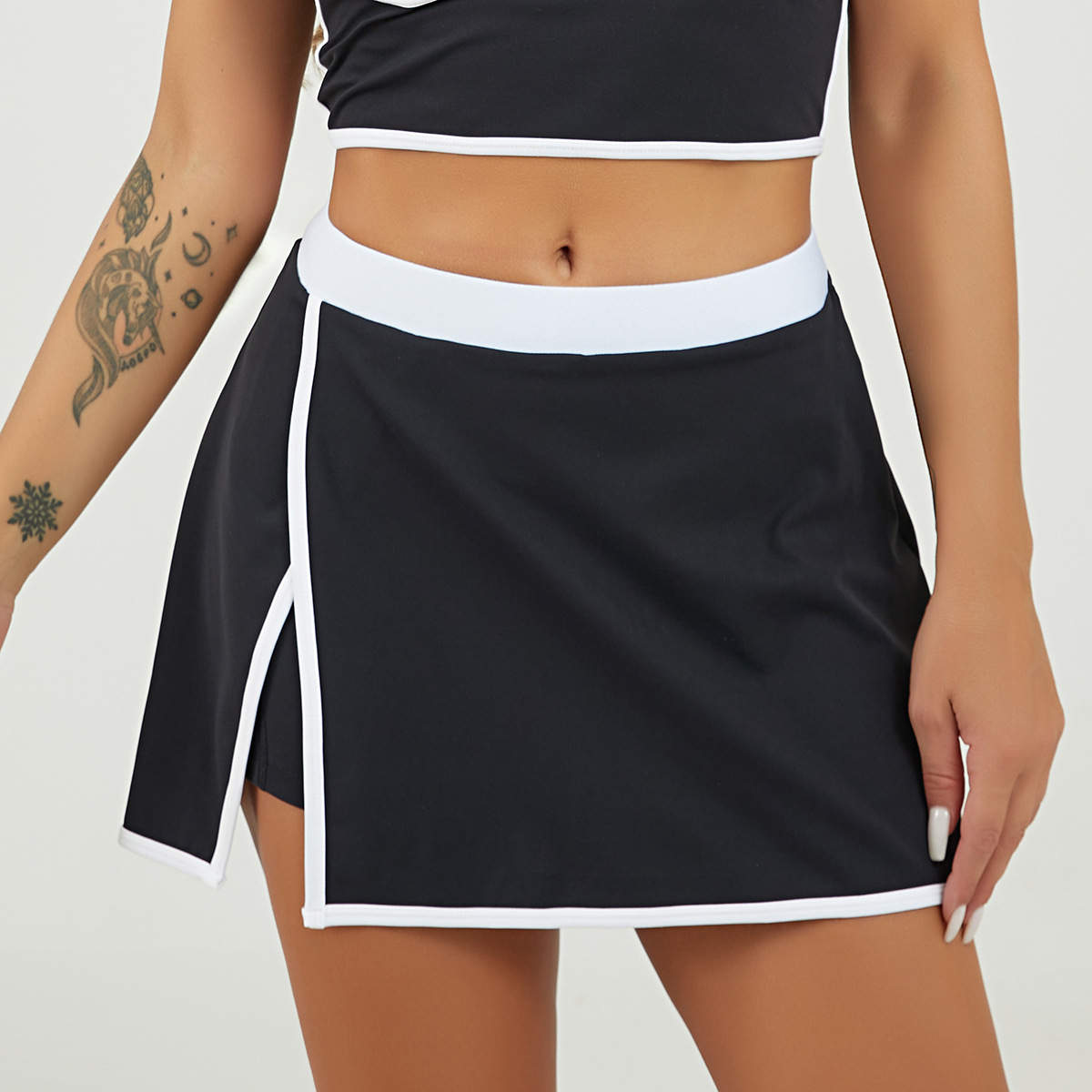 Nuevo color transfronterizo chaleco deportivo de secado rápido mujer calzado de acondicionamiento de calzado de dos piezas conjunto de trajes deportivos de mujer al por mayor