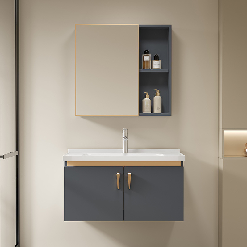 Baño de tamaño pequeño gabinete de baño combinación lavabo cerámica integral lavabo lavabo de baño pequeño tipo hogar lavabo