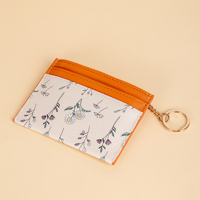 Versión coreana de la nueva billetera de tarjeta pequeña para mujer, 30% de descuento, lindo estampado de dibujos animados, paquete de tarjeta plegable de posición de múltiples tarjetas para estudiantes