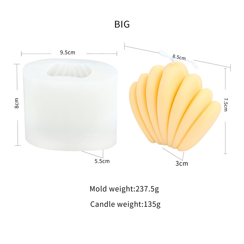 일곱 꽃잎 껍질 양초 곰팡이-대형
