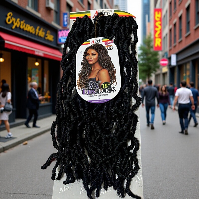 Cross-Border African Dreadlocks 3X 18" Luv Locs Synthetic Fiber Crochet Hair Faux Locs Crochet Hair