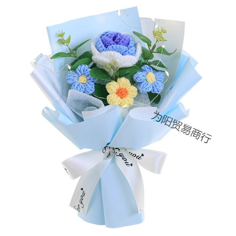 创意生日礼物手工钩织毛线花束成品教师节送老师教师礼物送女友|undefined