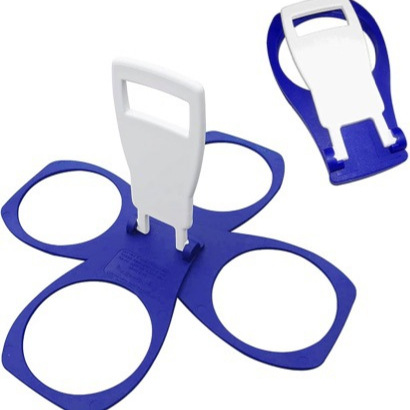 Cross-Border New Product 4-Hole/4-Ring Drink Holder Foldable Cup Holder Wine Glass Holder Takeaway Coffee Soft Drink Tray Beer Cup Holder