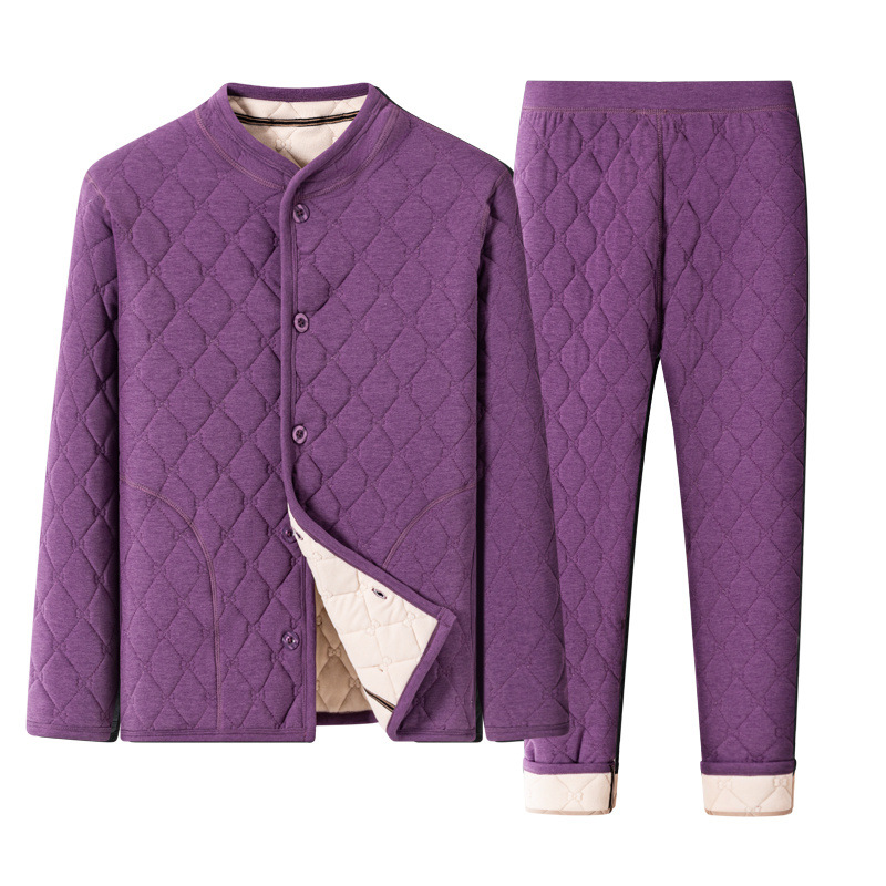 중년 및 노인 겨울 기모 남성면 패딩 재킷 두꺼운면 패딩 재킷 겉옷 따뜻한면 패딩 재킷 아버지 세트