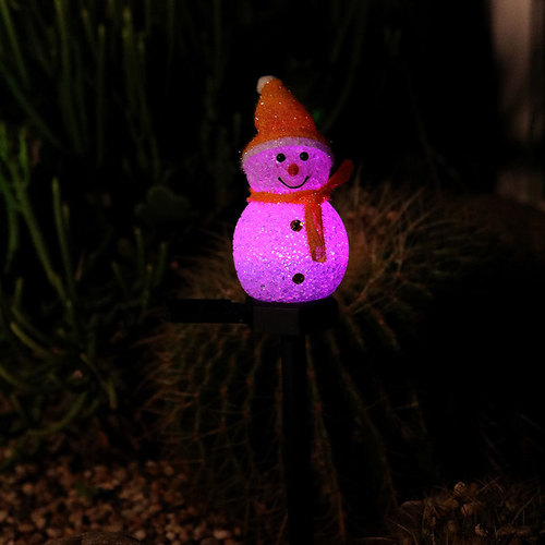 Amazon Christmas Snowman Solar Light Lawn Garden Light Outdoor Courtyard Landscape Decorative Light Colorful Light