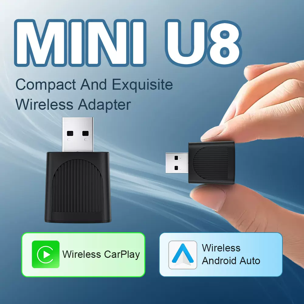 跨境专供有线转无线carplay车载导航记录仪智能盒子即插即用投屏