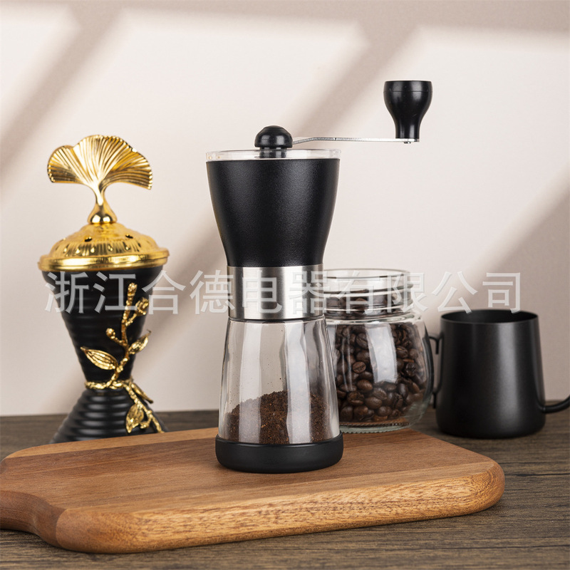 Customized Hand-Cranked Glass Coffee Grinder, Manual Bean Coffee Grinder, Washable Ceramic Core, Cost-Effective Coffee Bean Coffee Grinder