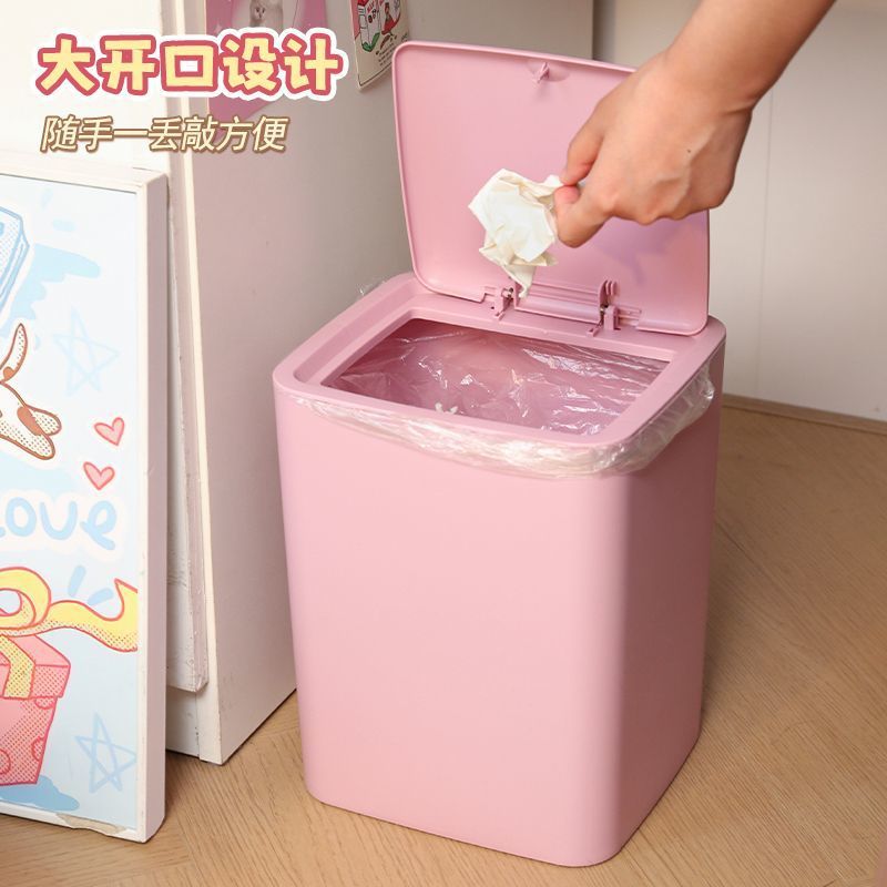 Casa crema de viento tipo hendidura basura estrecha sala de estar dormitorio cubierta de presión balcón inodoro con cubierta canasta de papel antiolor