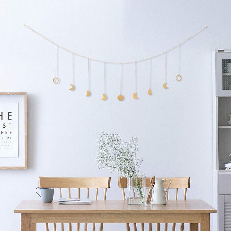 Original Cross-border Hot Iron Lunar Craft Wall Hanging Decorative Sofa Bedside Decorative Hanging Photo Holder