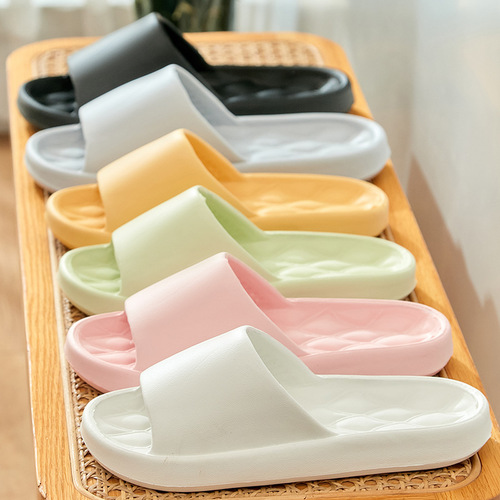 Factory Wholesale Dropshipping Mud-Slapping Slippers for Women Summer Home Use Quick-Drying Anti-Slip Bathroom Shower Slippers Thick Sole for Men