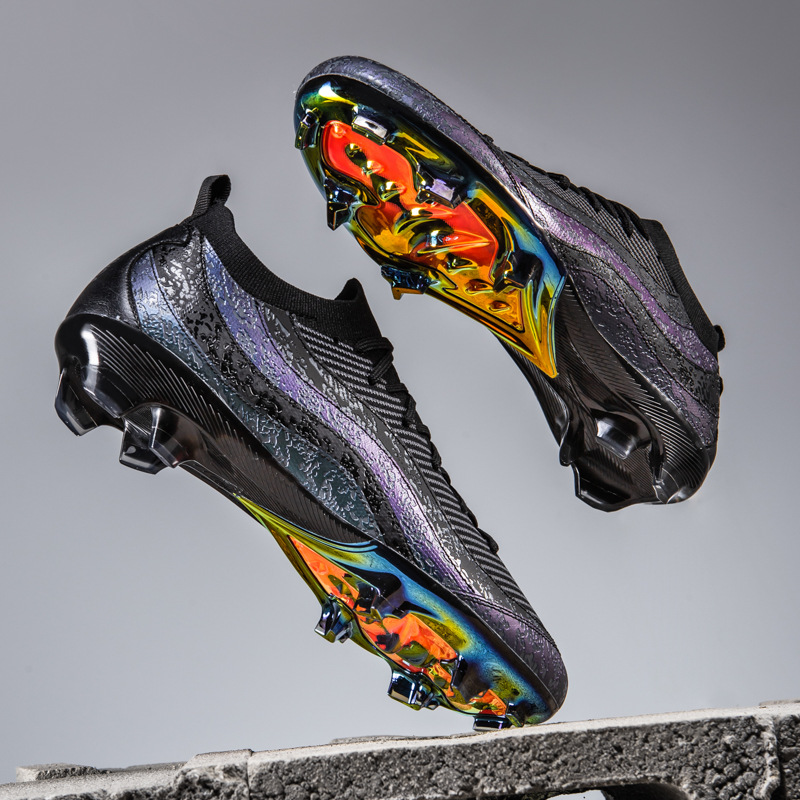 Professional Soccer Shoes With Studs And Electroplated Soles Unisex_voghion.com
