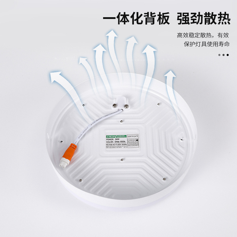 LED de montaje abierto sin marco gran lámpara de panel luminoso lámpara de techo cuadrada redonda simple lámpara de techo downlight