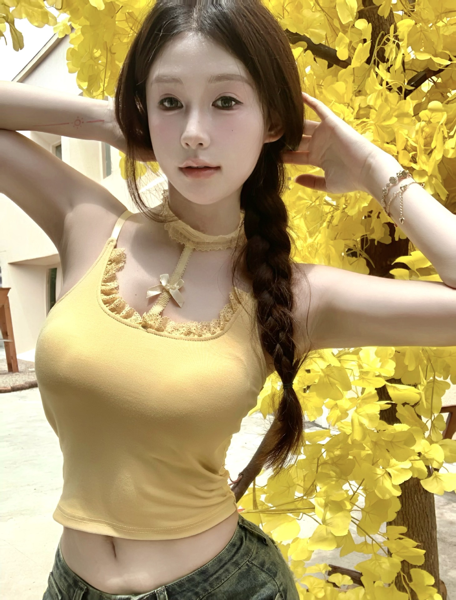 노란색
