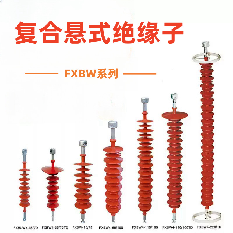 高压复合绝缘FXBW4-110/120棒型悬式硅橡胶绝缘子 质量好规格齐全