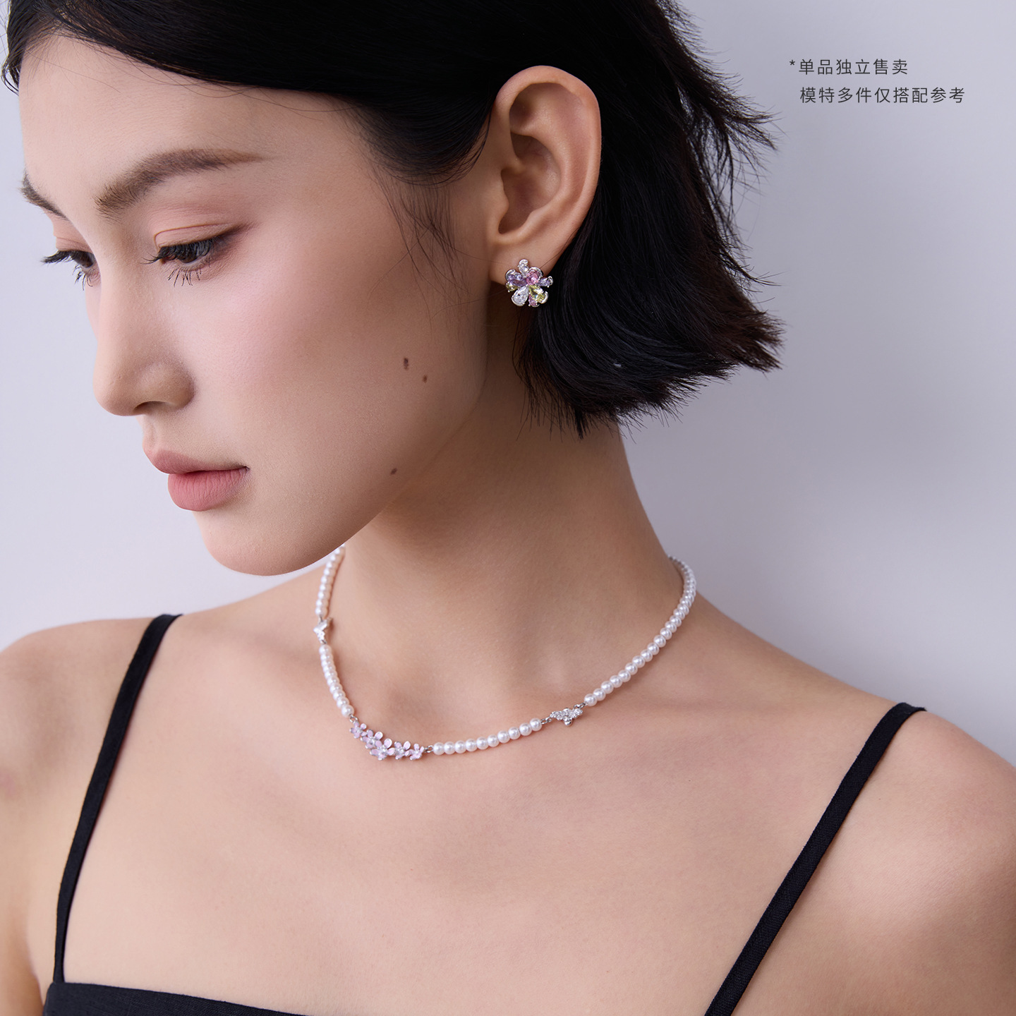 Xuping simple aleación de cobre chapado flores blancas pernos de moda temperamento dulce auriculares Europa y América al por mayor transfronterizos mujeres