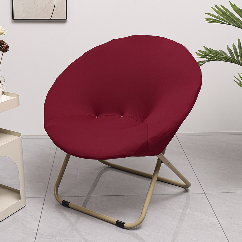 Solid color high elastic milk silk lazy chair cover moon chair cover dormitory chair cover office lunch break chair cover