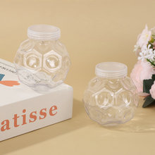 155ml透明收纳瓶儿童玩具坚果零食收纳罐37口径足球造型塑料瓶