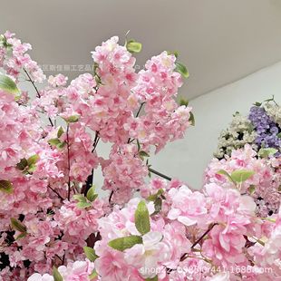 Cherry Blossom Simulation Single Fake Flower Greening Decoration Landscaping Wedding Layout Road Lead Shopping Mall Exhibition Hall Landscape Flower Arrangement