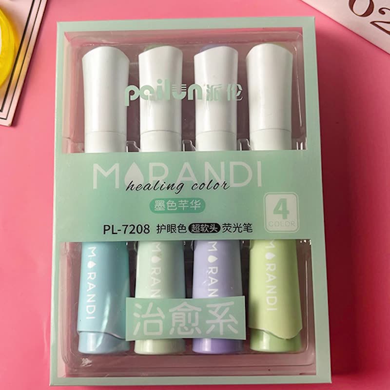 Nuevo producto Serie de palabras ligeras Pluma resaltador Serie degradada Pluma de graffiti marcado para estudiantes de escuela primaria Pluma resaltador ins de alto valor