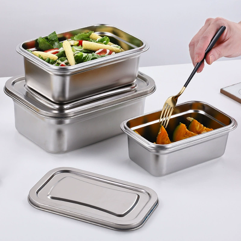 Tableware stainless steel for commercial use, capacious lunch box, storage box
